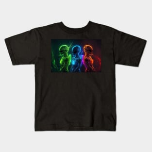 The Neon Alien Crew Kids T-Shirt